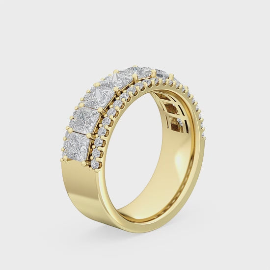 2.20 ct. Lab Grown Diamant Alliancering – Stilren Elegance SJR56607