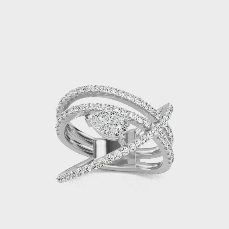 Ring i 14 karat roséguld med 1,35 ct labbodlade diamanter – Tidlös glans och elegans SJR57120