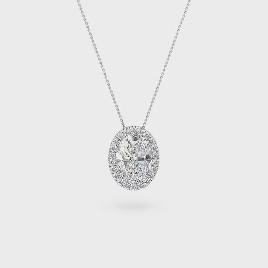 Halo Pendant with Labgrown Diamonds (0.73 ct) SJP31625