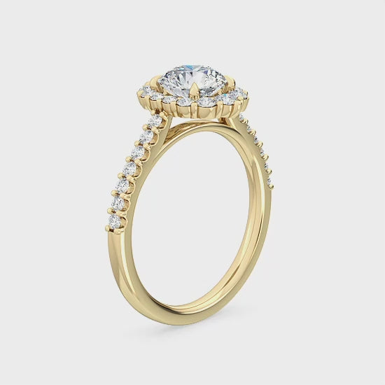 Halo Forlovelsesring med 1.62 ct. Lab Grown Diamanter – Tidløs Elegance SJR55152RD
