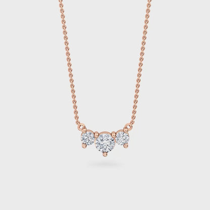 Labgrown Three Stone Pendant with Diamonds (0.87 ct) SJP31608A