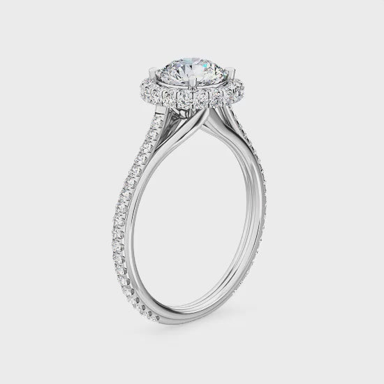 Halo Engagement Ring with 1.70 ct. Lab Grown Diamonds – Ethics and Luxury in Harmony SJR55543RD