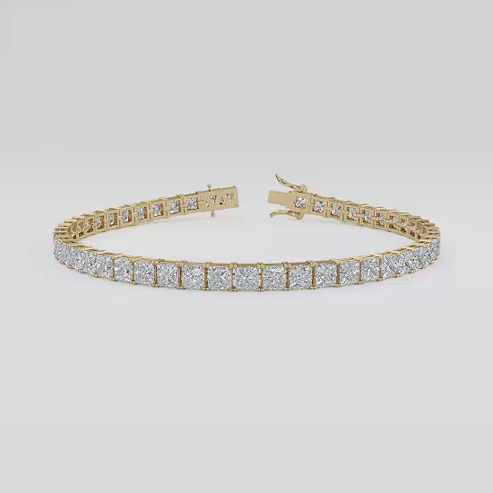 Tennisarmbånd med Prinsesseslebne Labgrown Diamanter (9.60 ct.) SJBR11430PR