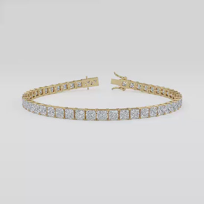 Tennisarmbånd med Prinsesseslebne Labgrown Diamanter (9.60 ct.) SJBR11430PR