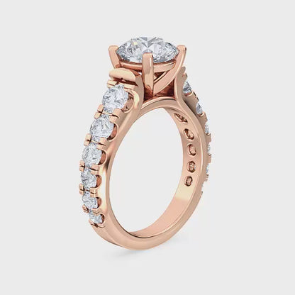 Förlovningsring i 14 karat vitt guld med labbodlad diamant 3,41 ct – Radiant Refinement SJR55997
