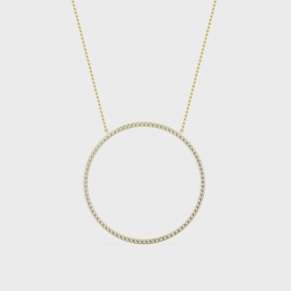 14 karat guldhalo-hänge med labgrown-diamanter (1,10 ct) SJP31245C