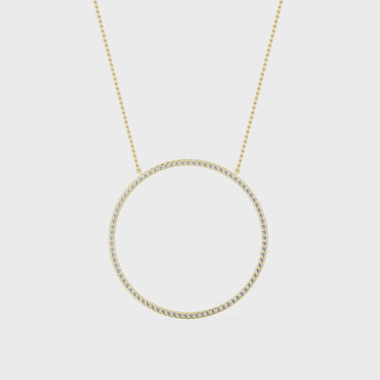 14 karat guldhalo-hänge med labgrown-diamanter (1,10 ct) SJP31245C