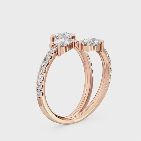 Ring i 14 karat vitt guld med 1,26 ct labbodlade diamanter – En strålande lyx SJR56718