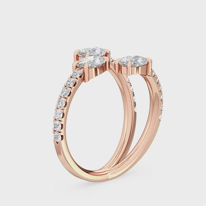 Ring i 14 karat vitt guld med 1,26 ct labbodlade diamanter – En strålande lyx SJR56718