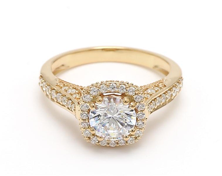 14 karat vitgulds solitaireförlovningsring med 1,46 ct labgrown diamanter – Elegant Beauty SJR54173