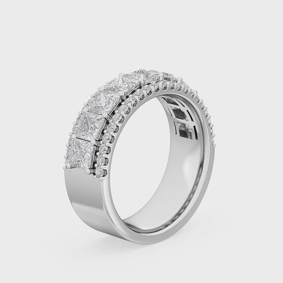 2.20 ct. Lab Grown Diamant Alliancering – Stilren Elegance SJR56607