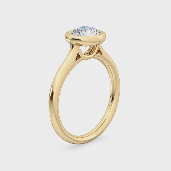 Engagement Ring with 1.00 ct. Labgrown Diamond – Stylish and Shiny SJR55088RD