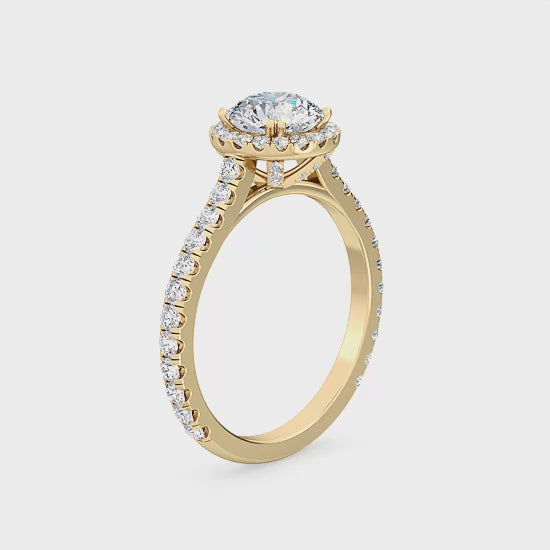 Halo Engagement Ring with 1.69 ct. Lab Grown Diamonds – Luxury and Ethics in One SJR55542RD