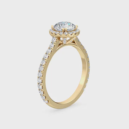 Halo Engagement Ring with 1.69 ct. Lab Grown Diamonds – Luxury and Ethics in One SJR55542RD