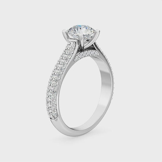 14 Kt. Rose Gold Engagement Ring with 1.54 ct. Labgrown Diamonds – Romantic and Responsible SJR55501RD