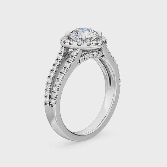 Halo Forlovelsesring med 1.56 ct. Lab Grown Diamanter – En Strålende Skønhed SJR55516RD