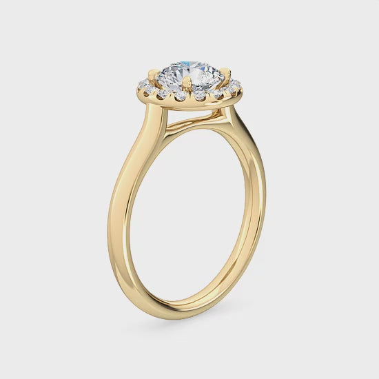 Halo Forlovelsesring med 1.21 ct. Lab Grown Diamanter – Fortryllende Elegance SJR55518RD