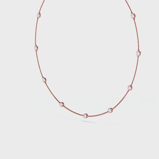 Halsband i 14 karat vitt guld med labgrown-diamanter (1,11 ct) SJN08016CU