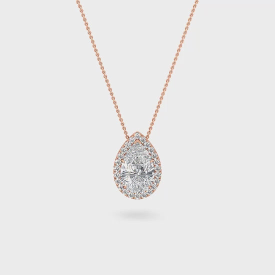 Halo Pendant with Labgrown Diamonds (0.81 ct) SJP31624