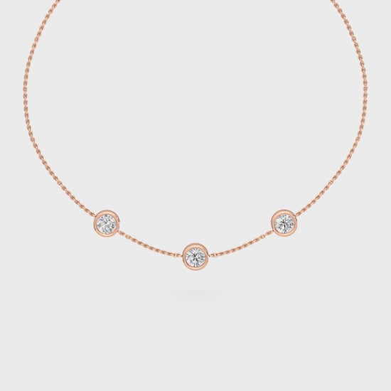 Labgrown Tre Sten Vedhæng med Diamanter (0.75 ct) SJP31597