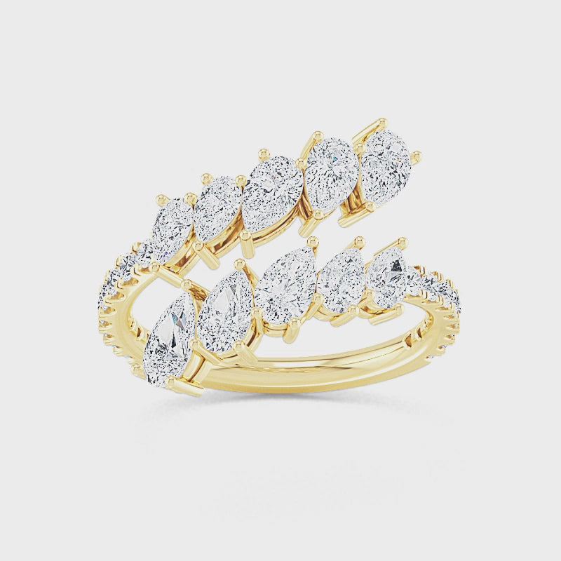 14 karat guldring med 1,75 ct labbodlade diamanter – Elegant och hållbart SJR57358