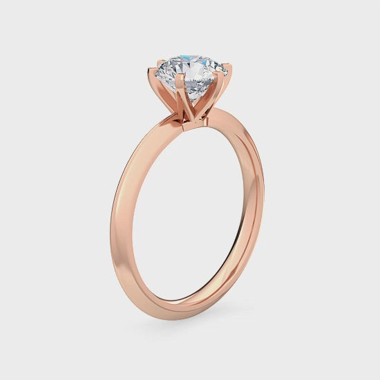 Engagement Ring with 1.00 ct. Labgrown Diamond – Romantic and Brilliant SJR55080RD