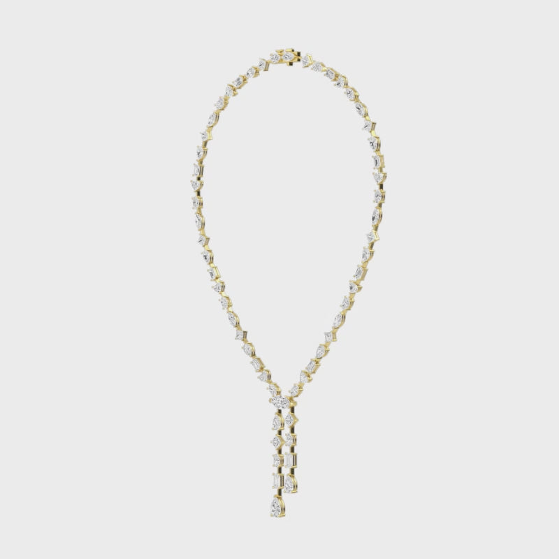 Dobbeltradet Halskæde med Labgrown Diamanter (2.15 ct) SJN08052