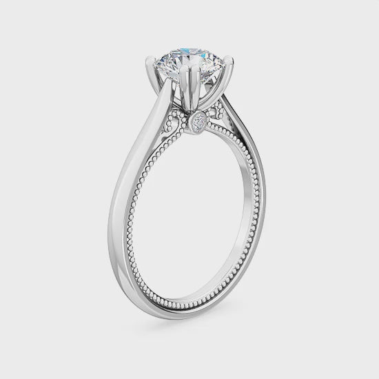 Förlovningsring i 14 karat guld med labbodlad diamant 1,07 ct. – Guldglans och diamantskönhet SJR55573RD