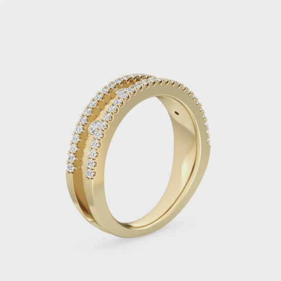 Alliancering med 0.44 ct. Lab Grown Diamanter – Fin og Bæredygtig SJR56536