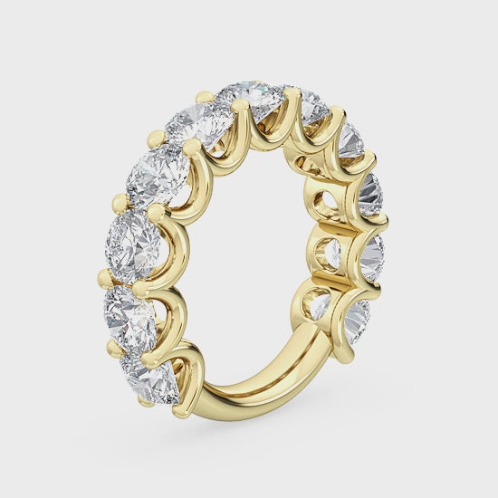 Vigselring i 14 karat guld med 5,53 ct labgrown-diamanter – En extraordinär strålande skönhet SJR56925B