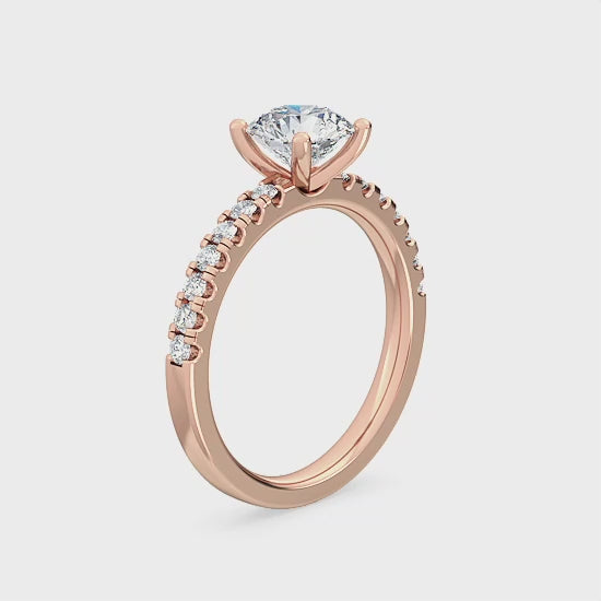 Förlovningsring i 14 karat vitt guld med 1,29 ct labgrown-diamanter – Tidlös elegans SJR55503RD