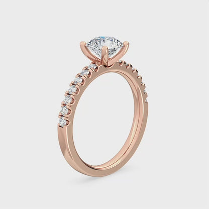 Förlovningsring i 14 karat vitt guld med 1,29 ct labgrown-diamanter – Tidlös elegans SJR55503RD