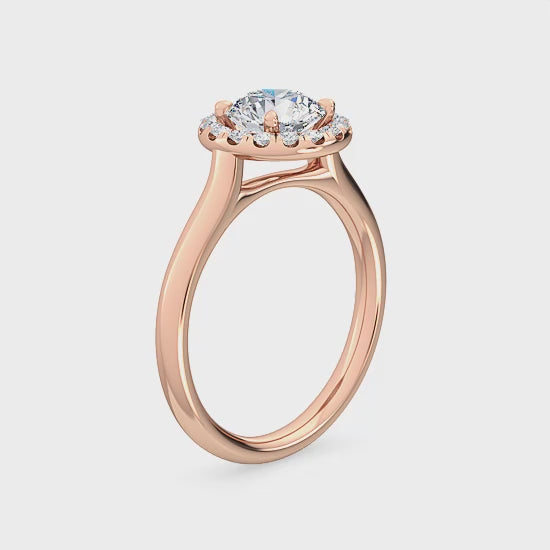 Halo Forlovelsesring med 1.21 ct. Lab Grown Diamanter – Fortryllende Elegance SJR55518RD