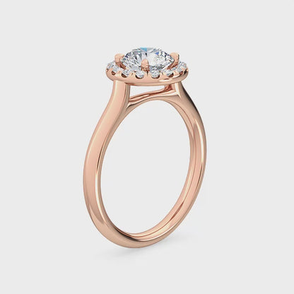 Halo Forlovelsesring med 1.21 ct. Lab Grown Diamanter – Fortryllende Elegance SJR55518RD