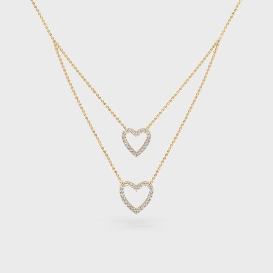 Hjärthänge i 14 karat vitt guld med labgrown-diamanter (0,30 ct) SJN08013