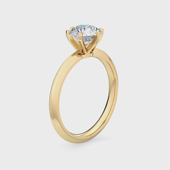 Engagement Ring with 1.00 ct. Labgrown Diamond – Romantic and Brilliant SJR55080RD