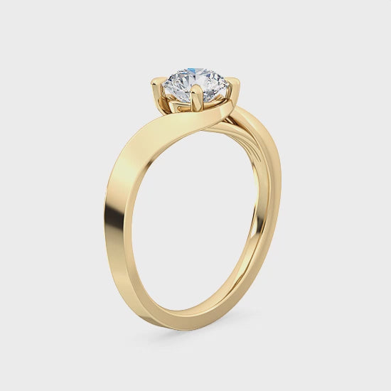 Förlovningsring i 14 karat roséguld med 1,00 ct labogrodden diamant – En romantisk förtrollning SJR55073RD