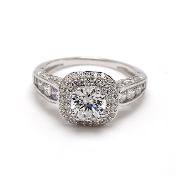 s Halo Forlovelsesring med 2.07 ct. Lab Grown Diamanter – Glamourøs Bæredygtighed SJR54195