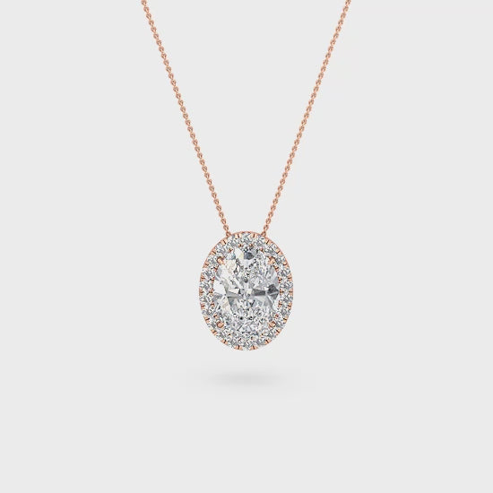 Halo Pendant with Labgrown Diamonds (0.73 ct) SJP31625