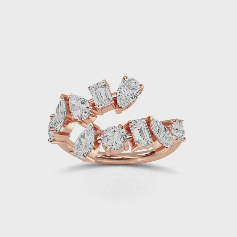 Ring i 14 karat vitt guld med 2,15 ct labbodlade diamanter – Raffinerad skönhet med en etisk touch SJR57482