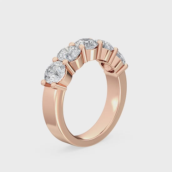 Vigselring i 14 karat vitt guld med 2 karat labbodlade diamanter – Skapa din egen stil SJR54476