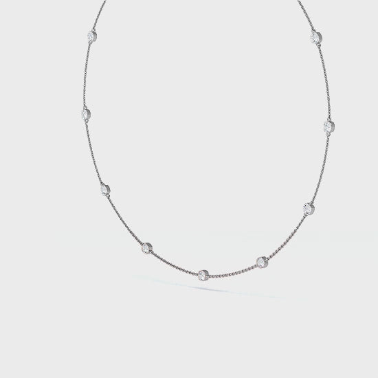 Halsband i 14 karat vitt guld med labgrown-diamanter (1,11 ct) SJN08016CU