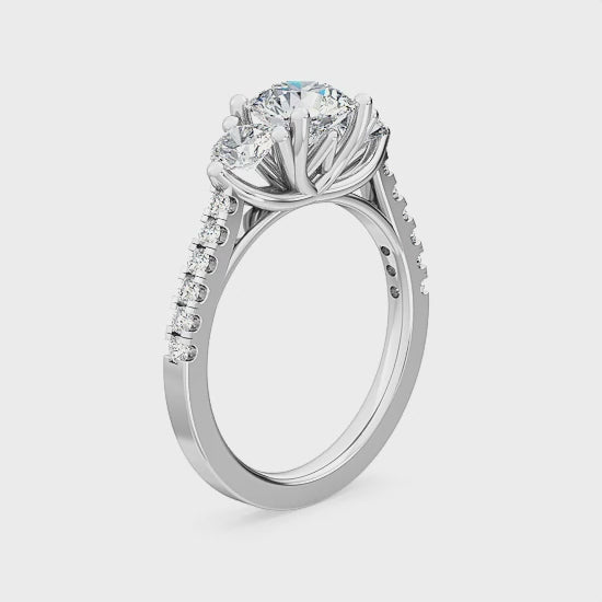 Förlovningsring i 14 karat vitt guld med 1,77 ct labbodlade diamanter – Etik och elegans i ett SJR55581RD