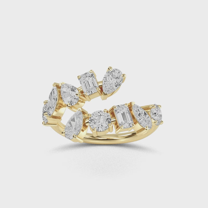Ring i 14 karat vitt guld med 2,15 ct labbodlade diamanter – Raffinerad skönhet med en etisk touch SJR57482