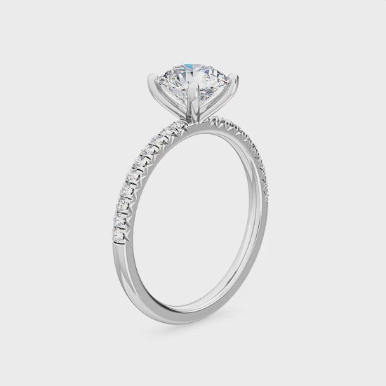 Förlovningsring i 14 karat guld med labbodlad diamant 1,12 ct – Radiant Elegance SJR55556RD