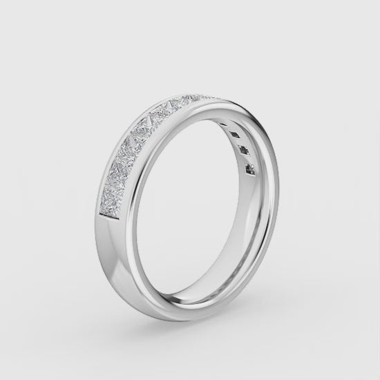 Alliancering med 1.00 ct. Labgrown Prinsesseslebne Diamanter – Klassisk og Strålende SJR56522