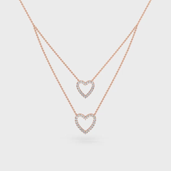 Hjärthänge i 14 karat vitt guld med labgrown-diamanter (0,30 ct) SJN08013