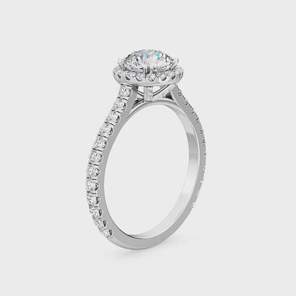 Halo Engagement Ring with 1.69 ct. Lab Grown Diamonds – Luxury and Ethics in One SJR55542RD