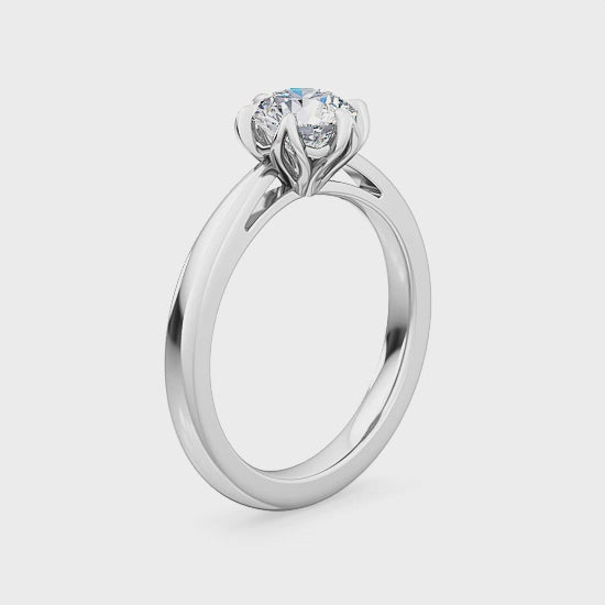 Förlovningsring i 14 karat vitt guld med 1,00 ct labgrown diamant – Snygg perfektion SJR55443RD