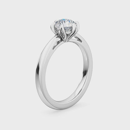 Förlovningsring i 14 karat vitt guld med 1,00 ct labgrown diamant – Snygg perfektion SJR55443RD